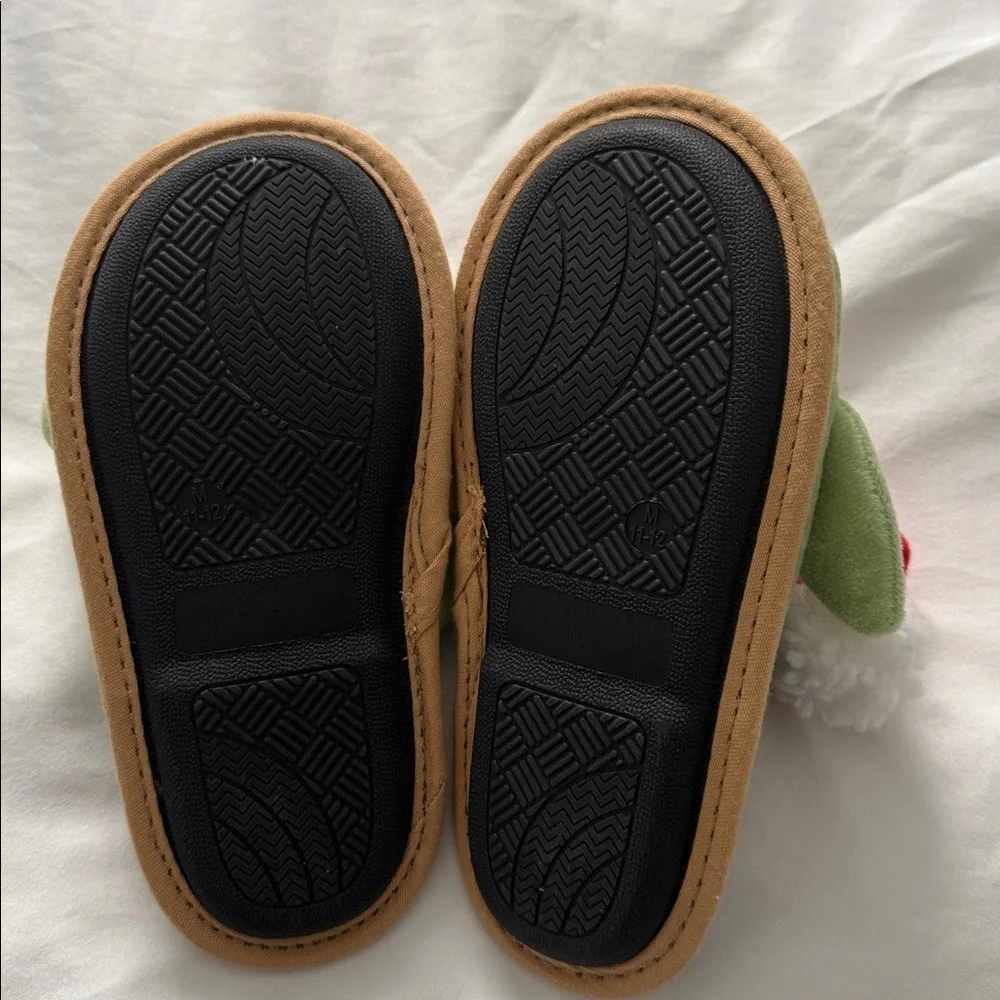 New Green Baby Star Wars Yoda Slippers with Santa Hat